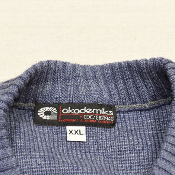 Akademiks Men Pullover Sweater Crew Neck Acrylic Multicolor Size 2XL Y2K - Picture 7 of 8